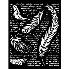 Stamperia Thick Stencil 20x25 cm - Our Way / Feathers